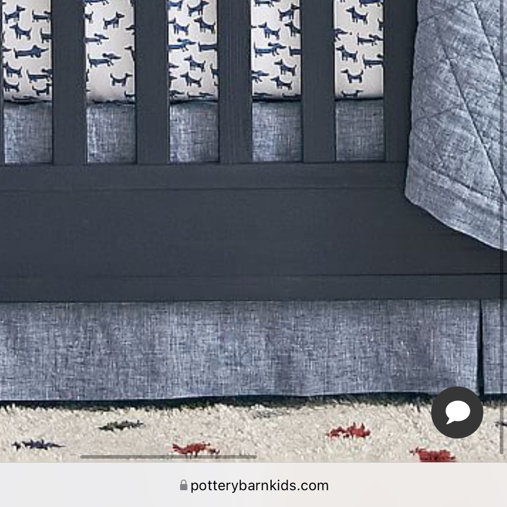 Pottery Barn Kids Belgian Flax Linen Crib Skirt